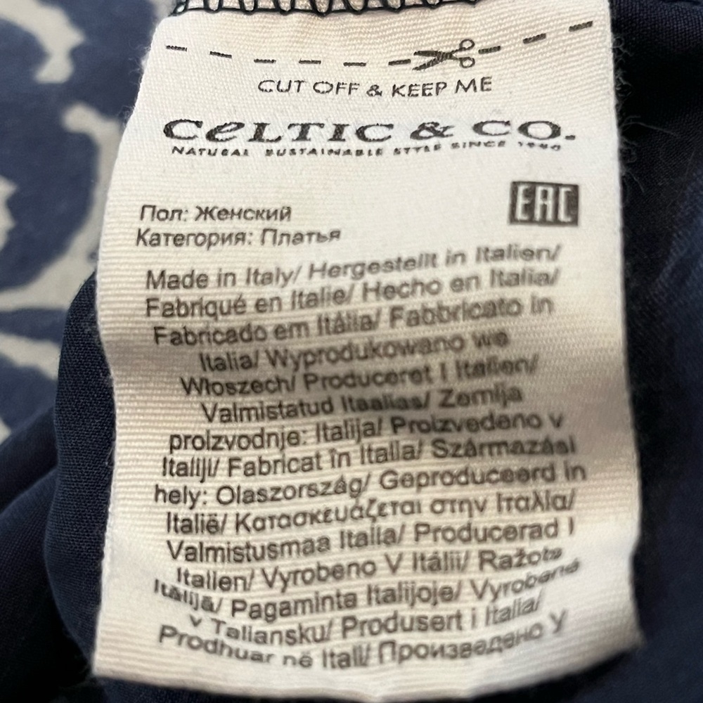 SOLD Celtic & Co. Navy Sustainable Lyocell Midi Dress - Picture 10 of 13